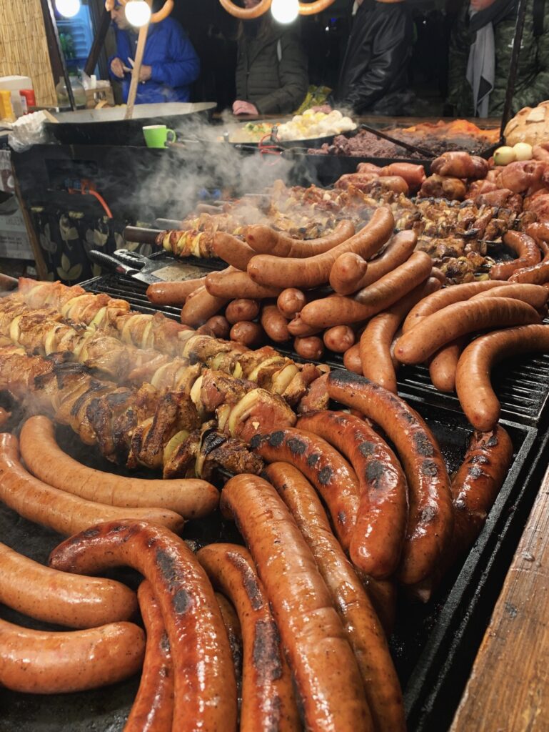 Krakow Christmas Market Sausages