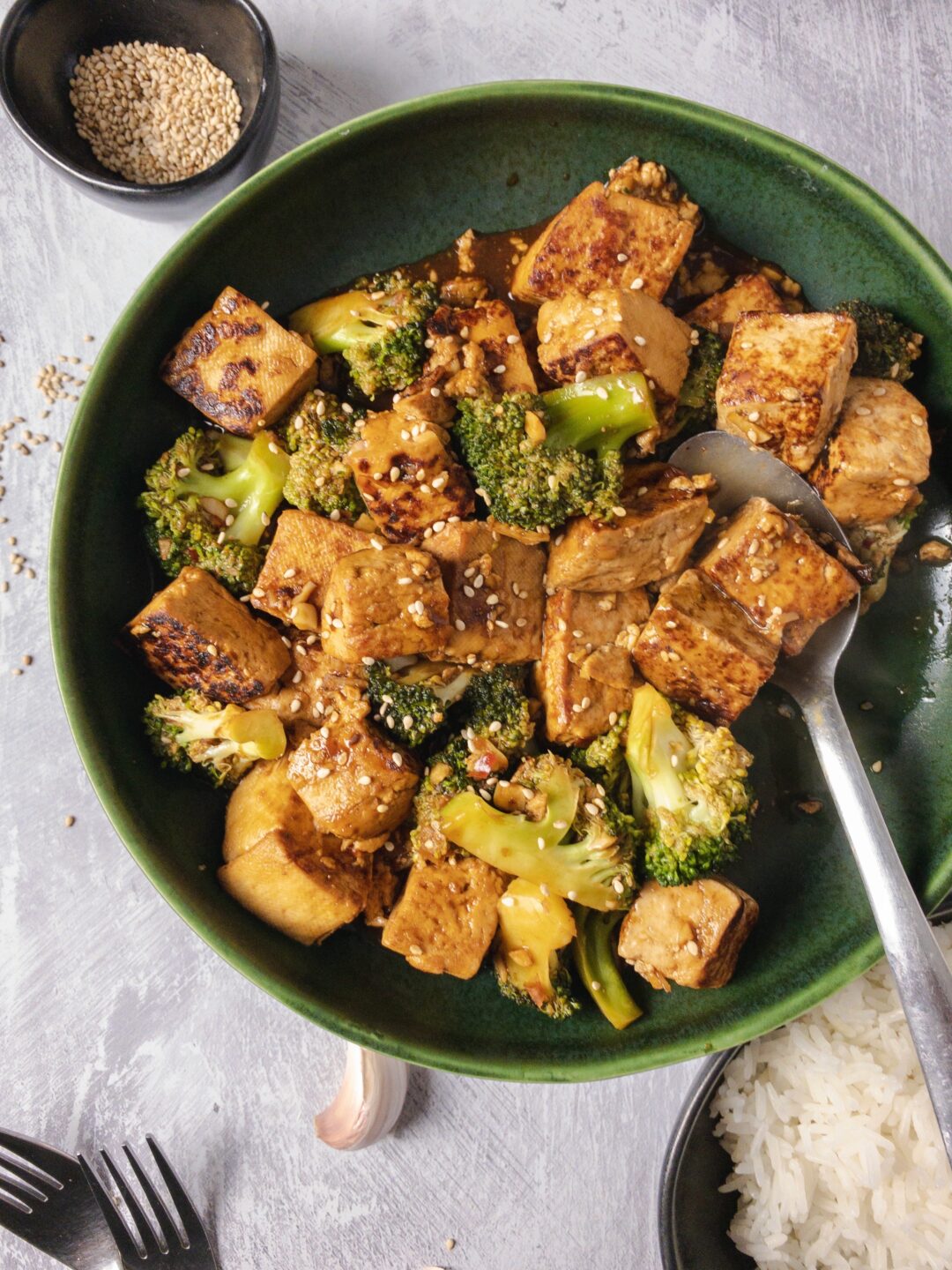 Spicy Tofu and Broccoli Stir Fry