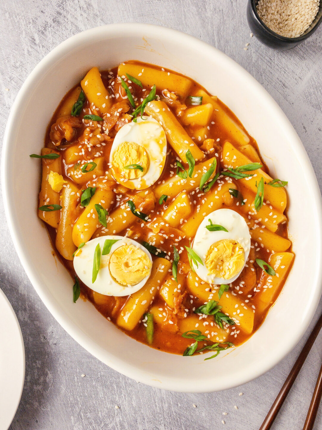 Spicy Korean Rice Cakes (Tteokbokki)