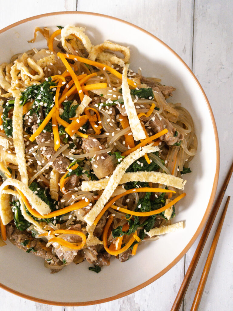 Japchae (Korean Glass Noodles Stir Fry) Recipe