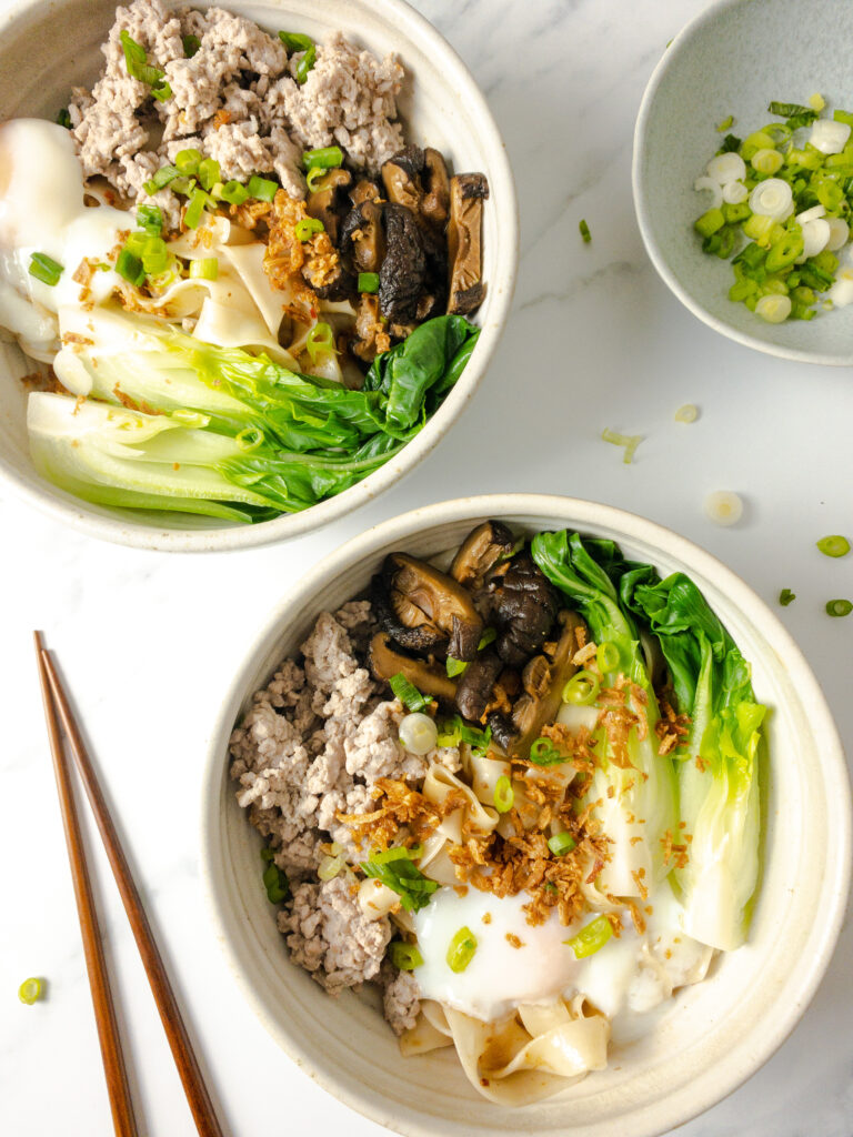 Singapore-Inspired Minced Meat Noodles