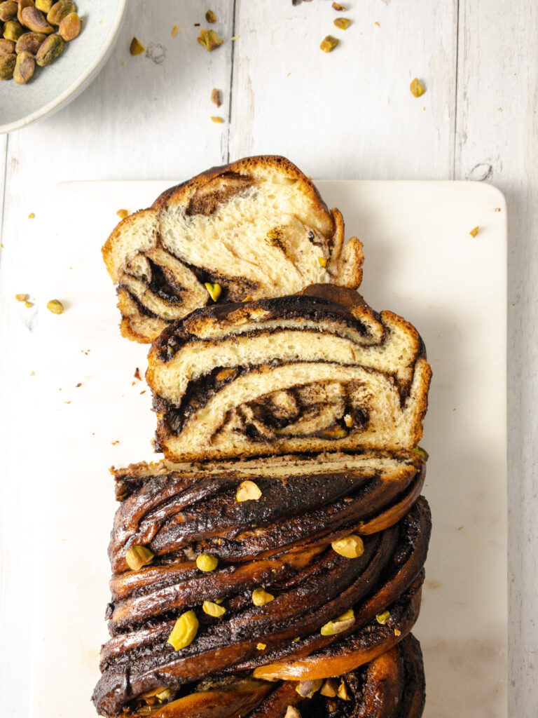 Chocolate and Pistachio Babka Recipe